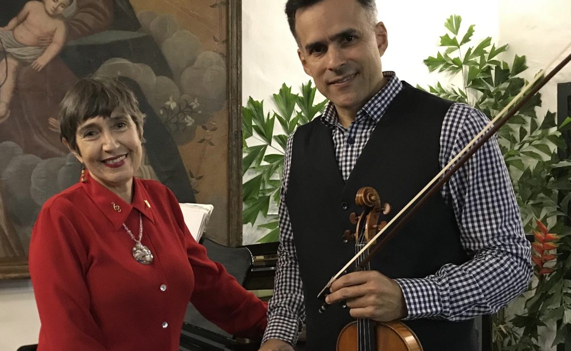 Elizabeth Guerrero y Alfonso López Chollett ofrecen recital de piano y violín en el CVA Las Mercedes