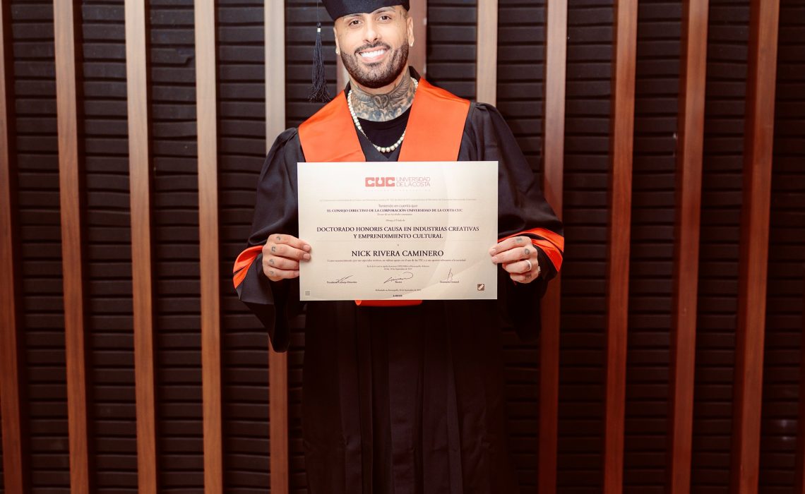 Nicky Jam recibe Doctorado Honoris Causa por su impacto en la cultura y el emprendimiento