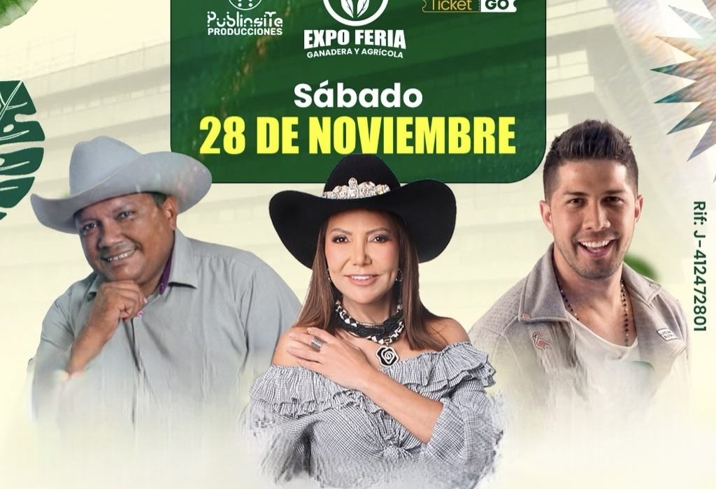 Reynaldo Armas, Scarlett Linares, Miguelito Díaz, D’Total Zulianidad y Lion Lázaro se harán sentir en “La Expoferia Ganadera y Agrícola 2026”